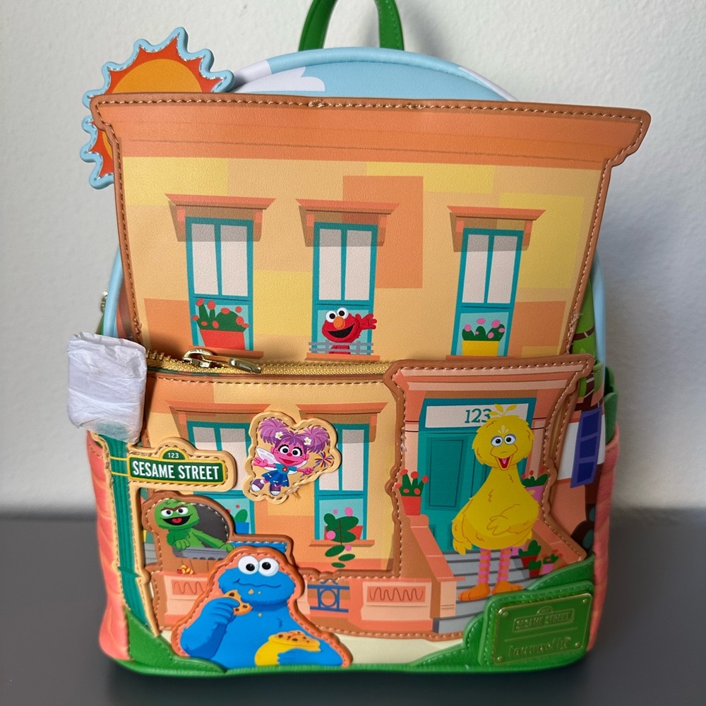 NWT Loungefly Sesame Street Corner Mini Backpack (SeaWorld Parks Exclusive)